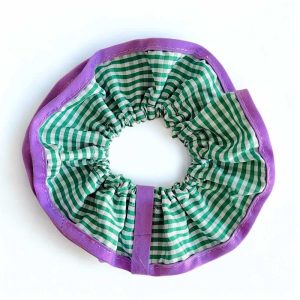 Chouchou Vichy - Vert et Violet